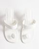 Topshop Topshop Natalie toe thong angular mid heel sandals in white - 3
