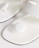 Topshop Topshop Natalie toe thong angular mid heel sandals in white - 4