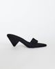 Topshop Topshop Nathan cone heel mule in black faux suede - 1