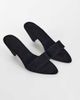 Topshop Topshop Nathan cone heel mule in black faux suede - 2