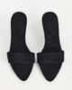 Topshop Topshop Nathan cone heel mule in black faux suede - 3