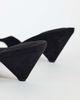 Topshop Topshop Nathan cone heel mule in black faux suede - 4