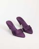 Topshop Topshop Nathan cone heel mule in purple satin - 2