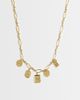 Topshop Topshop Naya waterproof stainless steel chain necklace with charms in gold - 1