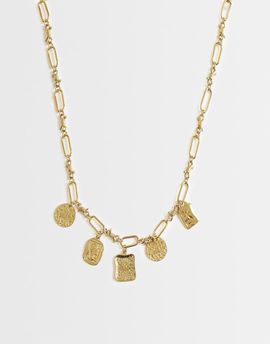 Topshop Topshop Naya waterproof stainless steel chain necklace with charms in gold