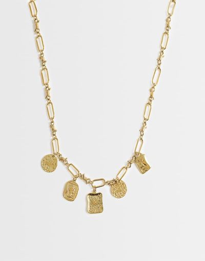 Topshop Topshop Naya waterproof stainless steel chain necklace with charms in gold