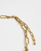 Topshop Topshop Naya waterproof stainless steel chain necklace with charms in gold - 3