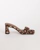 Topshop Topshop Nela mid heel mule in brown deer print hair on real leather - 1