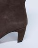 Topshop Topshop Nelly real suede pointed toe slouchy boots in chocolate-Brown - 3