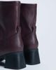 Topshop Topshop Niamh block heel ankle boots in burgundy-Red - 2