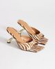 Topshop Topshop Nicole angular mid heel mules in zebra print hair-on real leather-Multi - 2