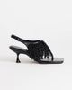 Topshop Topshop Night beaded toe thong heeled sandals in black - 1