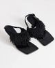 Topshop Topshop Night beaded toe thong heeled sandals in black - 2