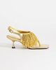 Topshop Topshop Night beaded toe thong heeled sandals in gold - 1