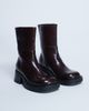 Topshop Topshop Nina chunky heel ankle boots in chocolate-Brown - 4