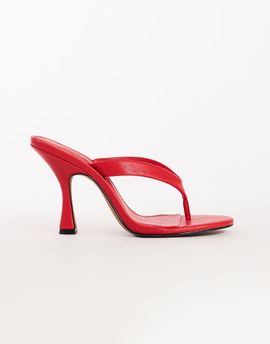 Topshop Topshop Nina heeled flip flops in red
