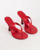 Topshop Topshop Nina heeled flip flops in red - 2