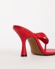 Topshop Topshop Nina heeled flip flops in red - 4