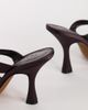 Topshop Topshop Nina toe thong heeled sandal in chocolate satin-Brown - 4