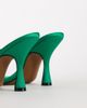 Topshop Topshop Nina toe thong heeled sandal in green satin - 3