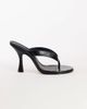 Topshop Topshop Nina toe thong heeled sandals in black - 1
