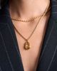 Topshop Topshop Nina waterproof stainless steel multirow chain and pendant necklace in gold - 3