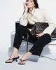 Topshop Topshop Nix toe thong mid heel sandal with hardware in black - 1