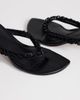 Topshop Topshop Nolan beaded toe thong mid heel sandals in black - 4