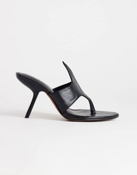 Topshop Topshop Nora angular high heeled mule sandals in black
