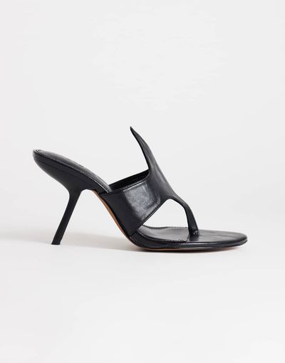 Topshop Topshop Nora angular high heeled mule sandals in black