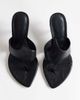 Topshop Topshop Nora angular high heeled mule sandals in black - 3