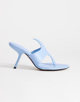 Topshop Topshop Nora angular high heeled mule sandals in cornflower blue