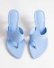 Topshop Topshop Nora angular high heeled mule sandals in cornflower blue - 3