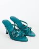 Topshop Topshop Nori buckle detail heeled mule in teal-Blue - 2
