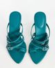 Topshop Topshop Nori buckle detail heeled mule in teal-Blue - 3