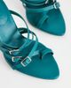 Topshop Topshop Nori buckle detail heeled mule in teal-Blue - 4