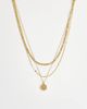 Topshop Topshop Nyle stainless steel multi chain necklace with pendant in gold - 1