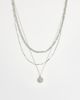 Topshop Topshop Nyle stainless steel multi chain necklace with pendant in silver - 1
