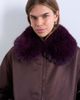Topshop Topshop nylon bomber jacket with faux-fur collar in red - 3