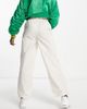 Topshop Topshop nylon drawstring cuffed highwaisted cargo pants in white - 2
