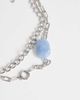 Topshop Topshop Oakley stainless steel multi chain necklace with blue stone in silver - 4
