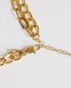 Topshop Topshop Oakley stainless steel multi chain necklace with orange stone in gold - 3