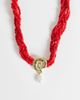 Topshop Topshop Ocean bead necklace with charm in red and gold - 1