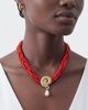 Topshop Topshop Ocean bead necklace with charm in red and gold - 2