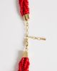 Topshop Topshop Ocean bead necklace with charm in red and gold - 3