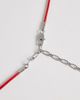 Topshop Topshop Octavia collar length necklace in red with silver detail - 3