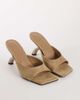 Topshop Topshop Octavia strappy high diamante heel sandal in taupe-NEUTRAL - 2