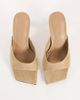 Topshop Topshop Octavia strappy high diamante heel sandal in taupe-NEUTRAL - 3