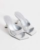 Topshop Topshop Octavia strappy high rhinestone heel sandals in silver - 2