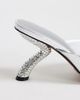 Topshop Topshop Octavia strappy high rhinestone heel sandals in silver - 4